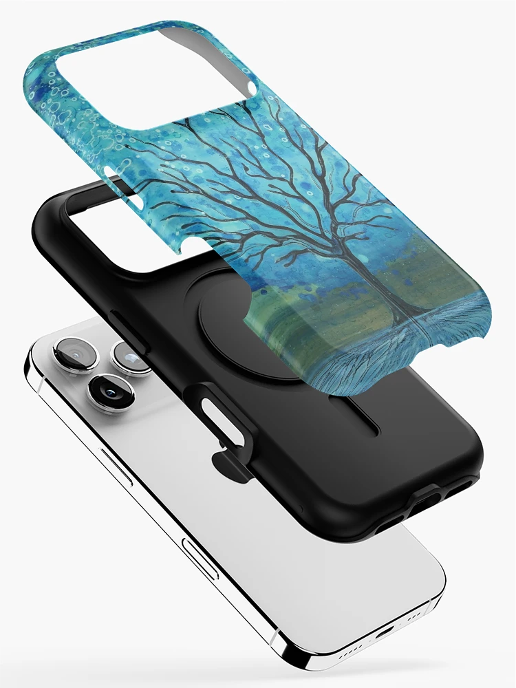 Thumbnail 2 of 4, iPhone Case, Blue Magic Tree By Rafi Perez designed and sold by Rafiwashere.