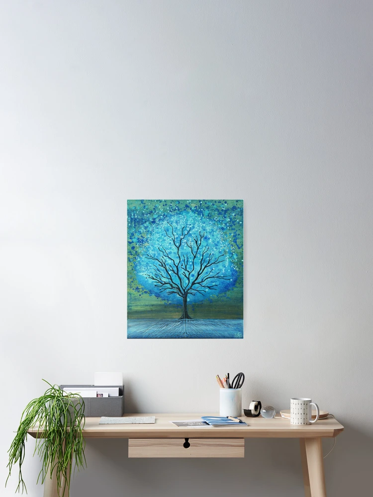 Thumbnail 2 of 3, Poster, Blue Magic Tree By Rafi Perez designed and sold by Rafiwashere.