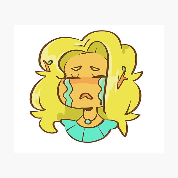 Item preview, Haley Stardew Valley Sad Chibi Sticker Art  designed and sold by slumpher.