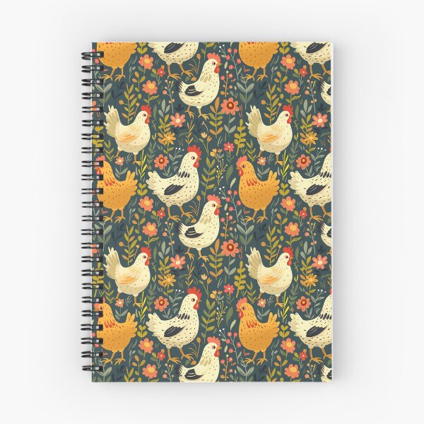Item preview, Chickens and Flowers designed and sold by LittleShopOrion.