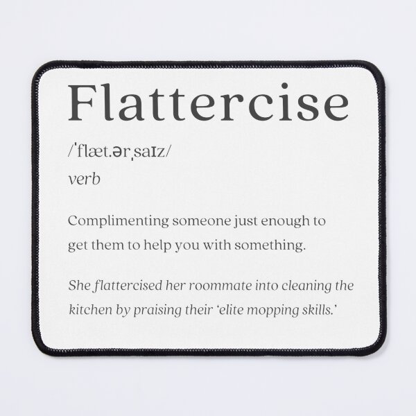 Item preview, Dictionary: Flattercise designed and sold by nature. electrified..