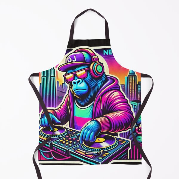 Item preview, "Neon Gorilla DJ in New York Groove" designed and sold by Wiredart.
