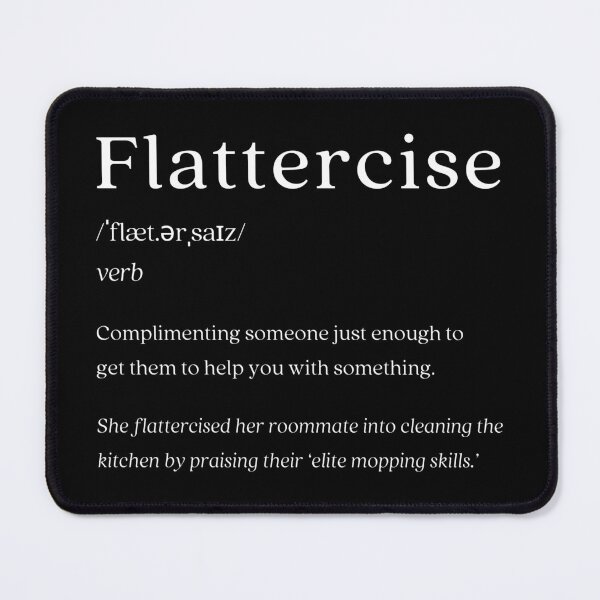 Item preview, Dictionary: Flattercise designed and sold by nature. electrified..