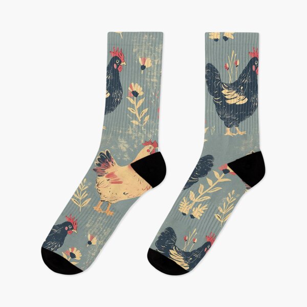 Item preview, Rustic Chickens in the Flowers designed and sold by LittleShopOrion.