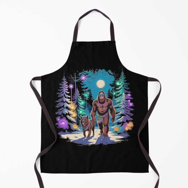 Item preview, Mardi Gras Bigfoot and Dog - Mystical Forest Adventure designed and sold by love3617.