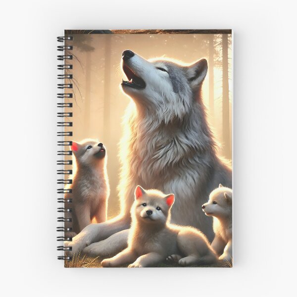 Item preview, wolf with pups designed and sold by MyArtworkStudio.
