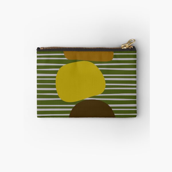 Item preview, Midcentury Modern Bauhaus Abstract Stones No.4 Gold Olive Graphic Style designed and sold by MirabiliaMagpie.