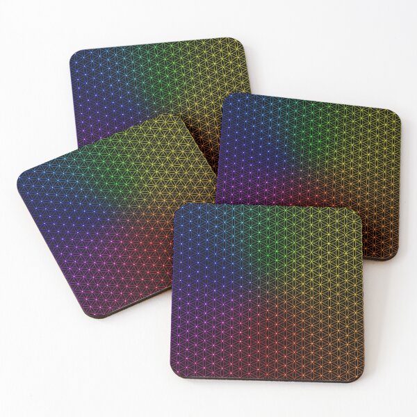 Item preview, Rainbow Flower of Life | Sacred Geometry | SG001-Spectrum 4x_FULL ⚫️ Black designed and sold by Re.SOURCE.