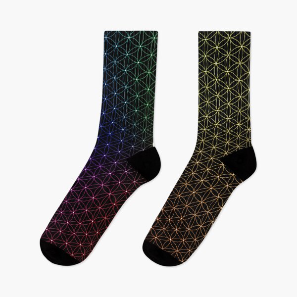 Item preview, Rainbow Flower of Life | Sacred Geometry | SG001-Spectrum 4x_FULL ⚫️ Black designed and sold by Re.SOURCE.
