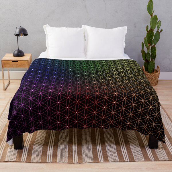 Item preview, Rainbow Flower of Life | Sacred Geometry | SG001-Spectrum 4x_FULL ⚫️ Black designed and sold by Re.SOURCE.