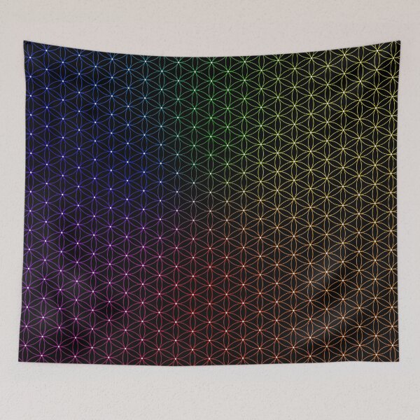 Item preview, Rainbow Flower of Life | Sacred Geometry | SG001-Spectrum 4x_FULL ⚫️ Black designed and sold by Re.SOURCE.