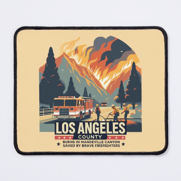 Item preview, Crews battle successfully Palisades Fire flare-up in Mandeville Canyon designed and sold by MAGICKEY2024.