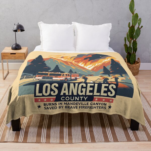 Item preview, Crews battle successfully Palisades Fire flare-up in Mandeville Canyon designed and sold by MAGICKEY2024.