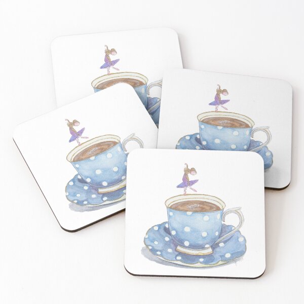 Item preview, Tiny Mouse Teacup Dancer Watercolor Painting designed and sold by Jasanna Czellar.