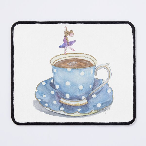 Item preview, Tiny Mouse Teacup Dancer Watercolor Painting designed and sold by Jasanna Czellar.