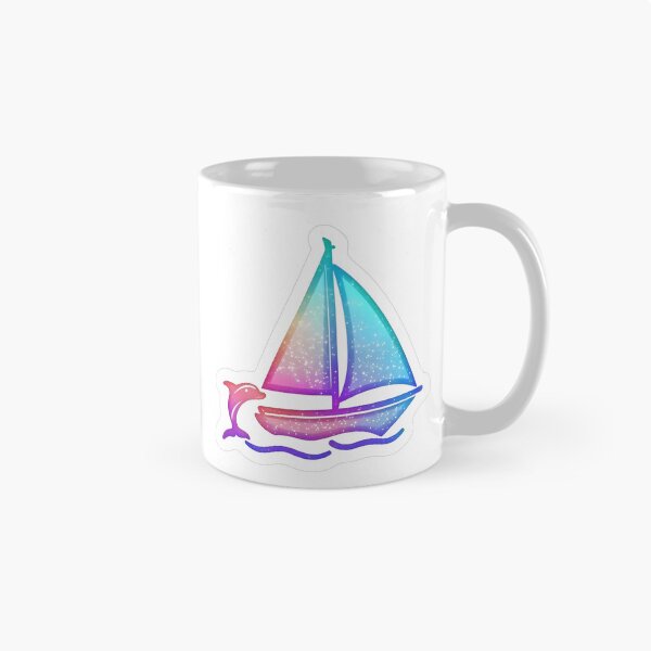 Item preview, Colorful Sailboat and Dolphin designed and sold by dreamvisionsKG.