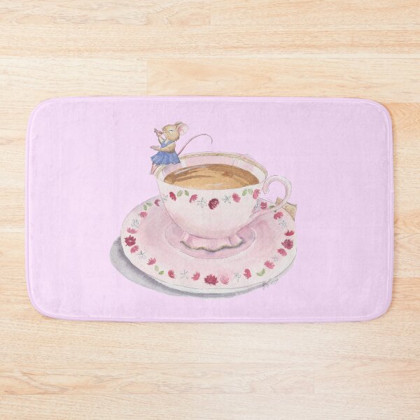 Item preview, Tiny Sipping Mouse on a Teacup Watercolor Painting designed and sold by Jasanna Czellar.