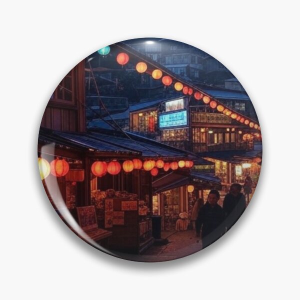 Item preview, Bright Night Lights in the Taiwanese Town of Jiufen designed and sold by Places On Earth.