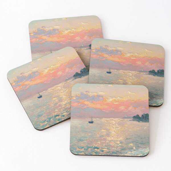 Item preview, Serene Sunset Over a Tranquil French Seascape  designed and sold by CARRAANN.