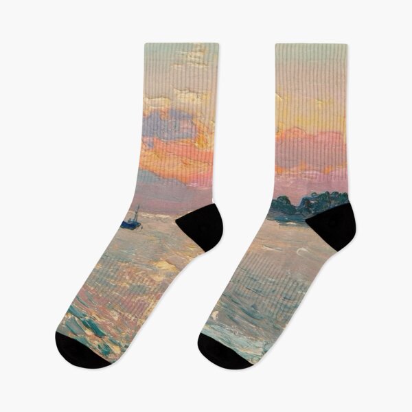 Item preview, Serene Sunset Over a Tranquil French Seascape  designed and sold by CARRAANN.