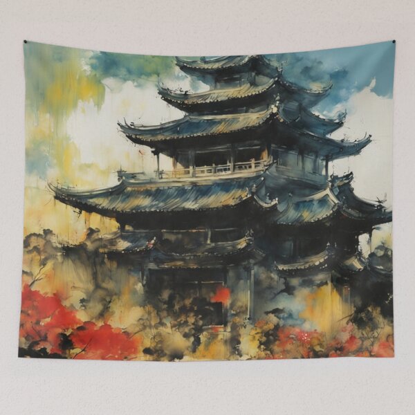 Item preview, Dilapidated Pagoda designed and sold by SpunkySpaniel.