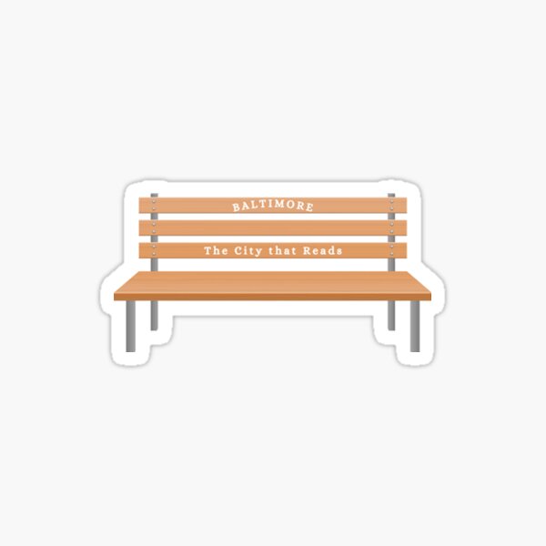 Item preview, Baltimore the City that Reads Bench designed and sold by merbrowdershop.