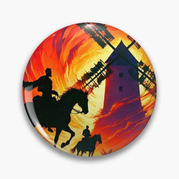 Item preview, Don Quixote Windmills Red designed and sold by MyArtworkStudio.