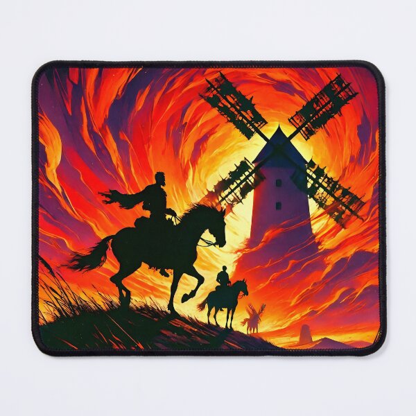 Item preview, Don Quixote Windmills Red designed and sold by MyArtworkStudio.