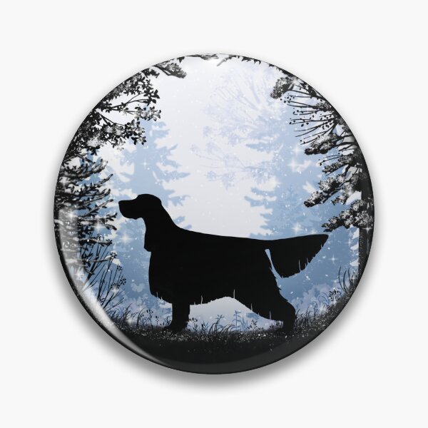 Item preview, “First Snow” Gordon Setter designed and sold by Spinyflowerart.