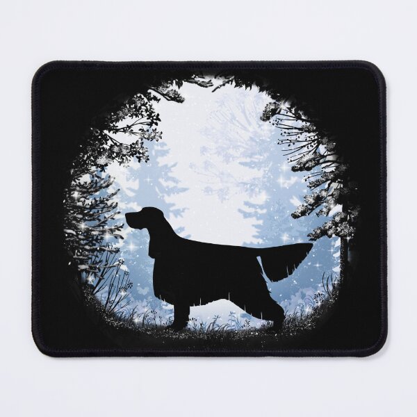 Item preview, “First Snow” Gordon Setter designed and sold by Spinyflowerart.