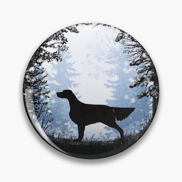 Item preview, “First Snow” Irish Red and White Setter designed and sold by Spinyflowerart.