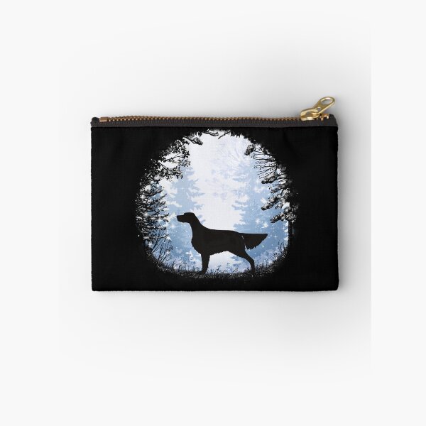 Item preview, “First Snow” Irish Red and White Setter designed and sold by Spinyflowerart.