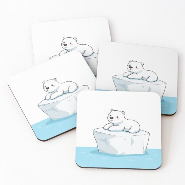 Item preview, Cute Polar Bear Laying on Iceberg Vector Illustration designed and sold by hjian8219.