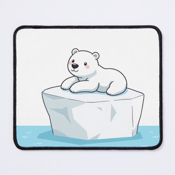 Item preview, Cute Polar Bear Laying on Iceberg Vector Illustration designed and sold by hjian8219.