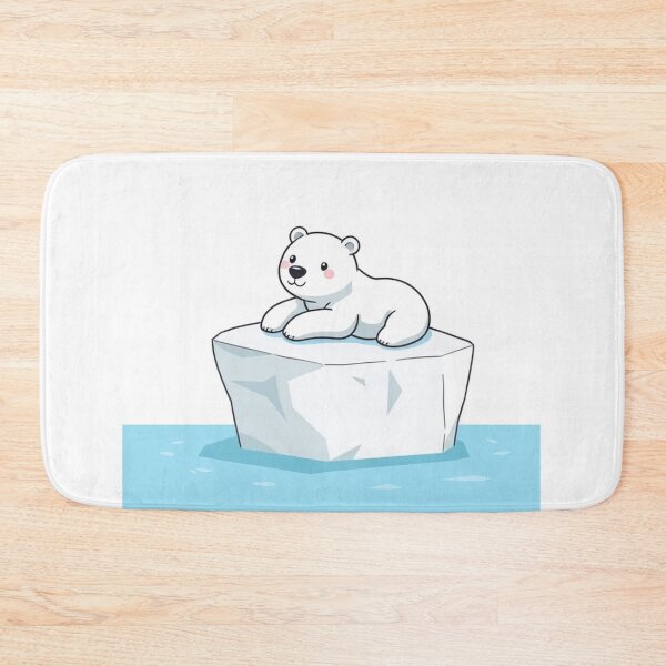 Item preview, Cute Polar Bear Laying on Iceberg Vector Illustration designed and sold by hjian8219.