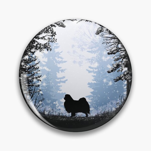 Item preview, “First Snow” Japanese Chin Dog designed and sold by Spinyflowerart.