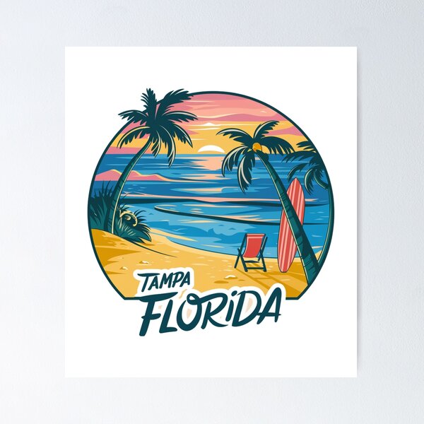Item preview, Tampa Florida | Tropical Sunset in Tampa designed and sold by CircinusStore.