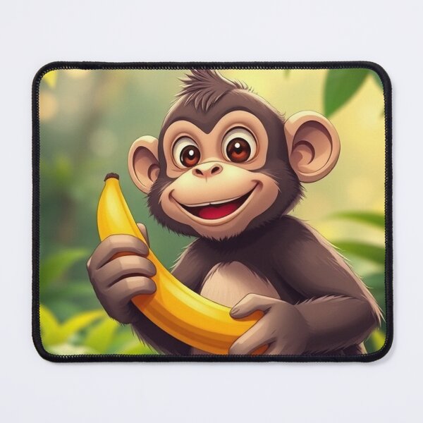 Item preview, Cute Monkey Holding Banana with Thumbs Up Vector Illustration designed and sold by hjian8219.