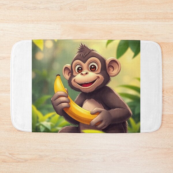 Item preview, Cute Monkey Holding Banana with Thumbs Up Vector Illustration designed and sold by hjian8219.