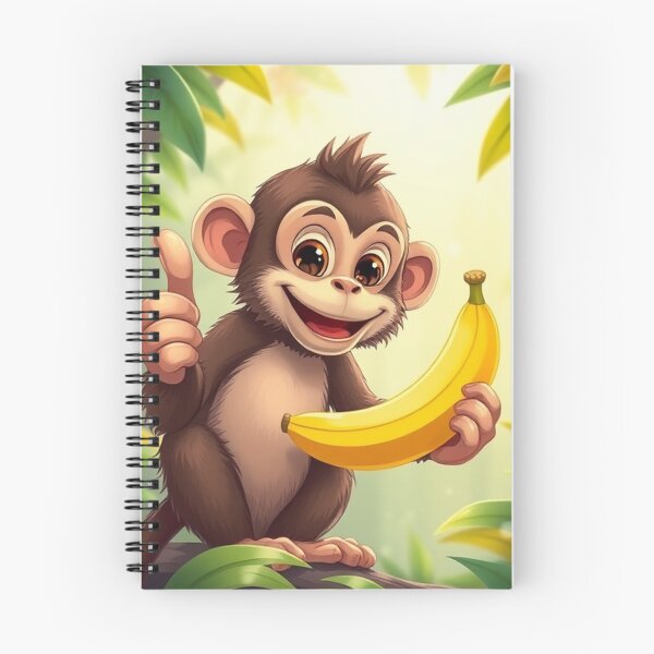 Item preview, Cute Monkey Holding Banana with Thumbs Up Vector Illustration designed and sold by hjian8219.