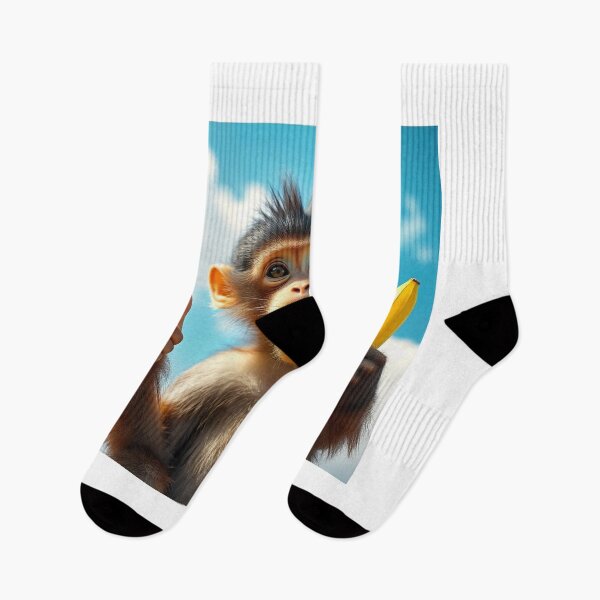 Item preview, Cute Monkey Holding Banana with Thumbs Up Vector Illustration designed and sold by hjian8219.
