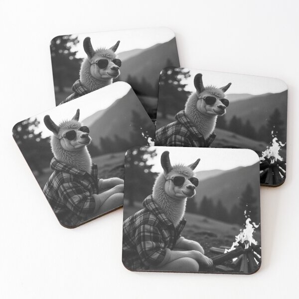 Item preview, Cute Llama Wearing Jacket and Glasses Vector Illustration designed and sold by hjian8219.