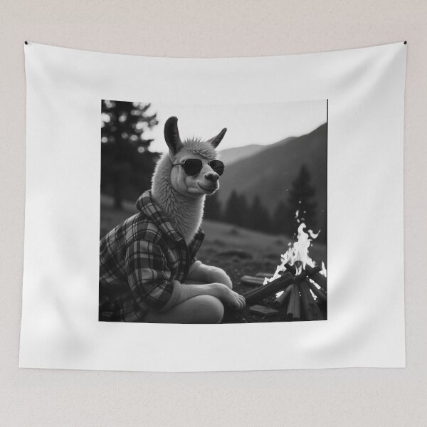 Item preview, Cute Llama Wearing Jacket and Glasses Vector Illustration designed and sold by hjian8219.