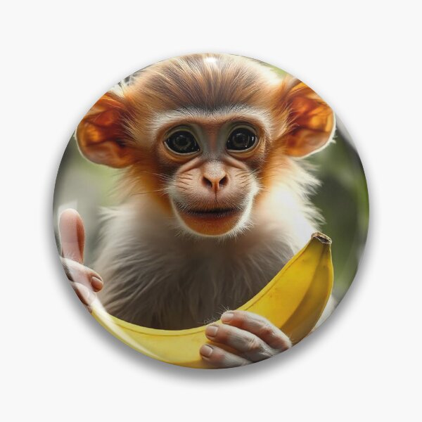Item preview, Cute Monkey Holding Banana with Thumbs Up Vector Illustration designed and sold by hjian8219.