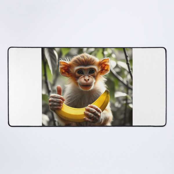 Item preview, Cute Monkey Holding Banana with Thumbs Up Vector Illustration designed and sold by hjian8219.