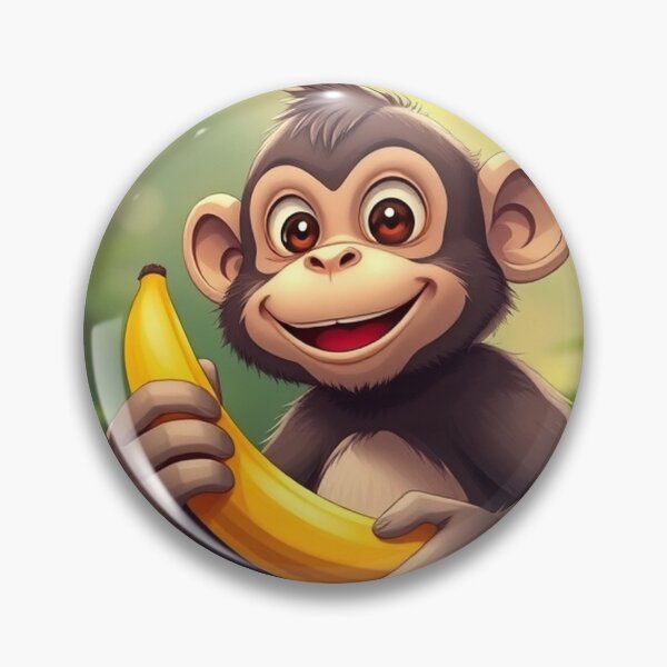 Item preview, Cute Monkey Holding Banana with Thumbs Up Vector Illustration designed and sold by hjian8219.