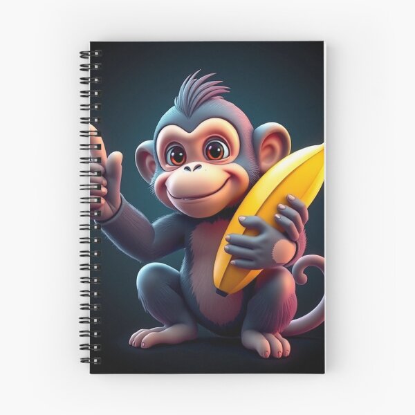 Item preview, Cute Monkey Holding Banana with Thumbs Up Vector Illustration designed and sold by hjian8219.