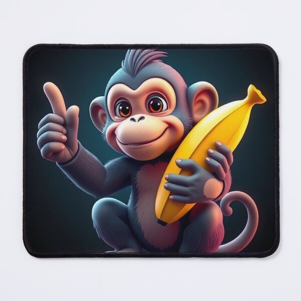 Item preview, Cute Monkey Holding Banana with Thumbs Up Vector Illustration designed and sold by hjian8219.