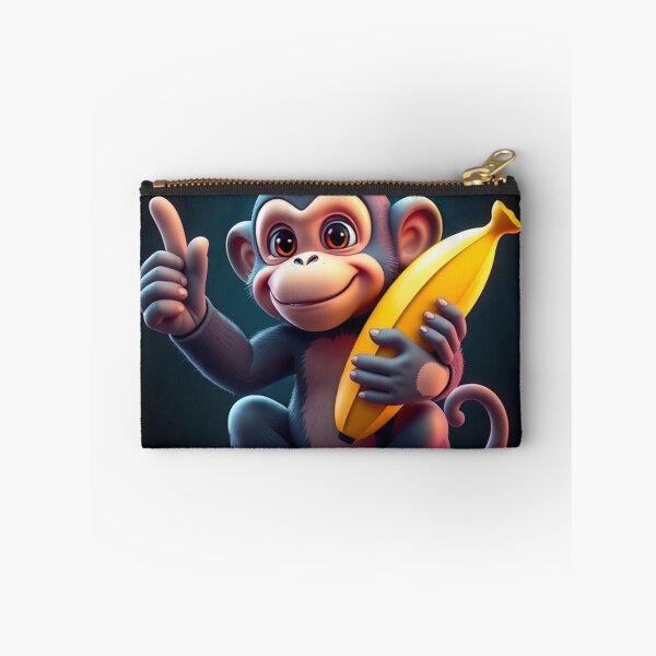 Item preview, Cute Monkey Holding Banana with Thumbs Up Vector Illustration designed and sold by hjian8219.