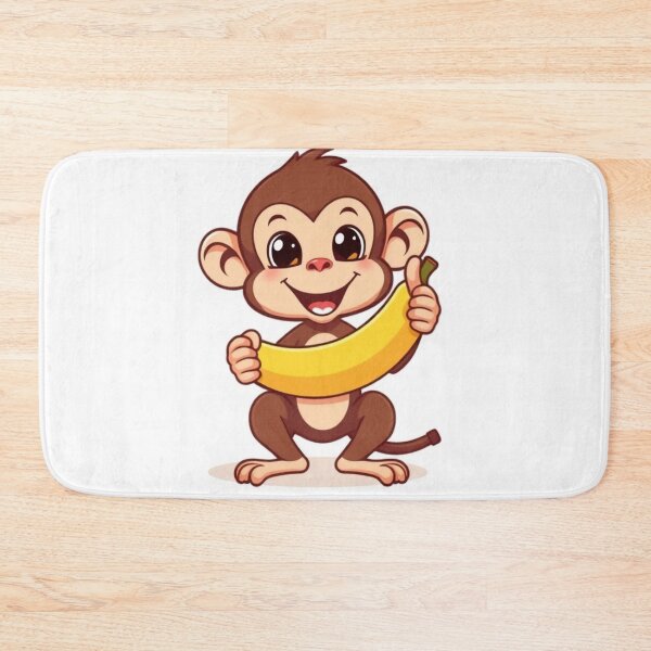 Item preview, Cute Monkey Holding Banana with Thumbs Up Vector Illustration designed and sold by hjian8219.